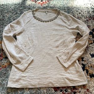 J Crew jewelled embellished cotton sweater pullover jumper